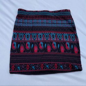 3/$15 Forever 21 Paisley Pattern Mini Skirt